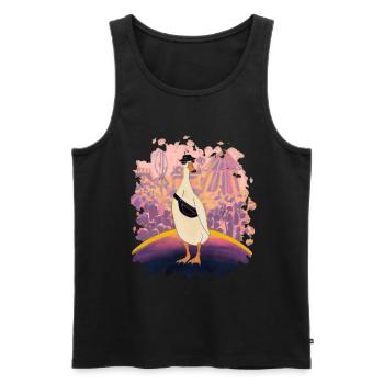 Party duck is at the start! - Men's Premium Organic Tank Top - black - Front - AI Model Male 178 light (178cm)