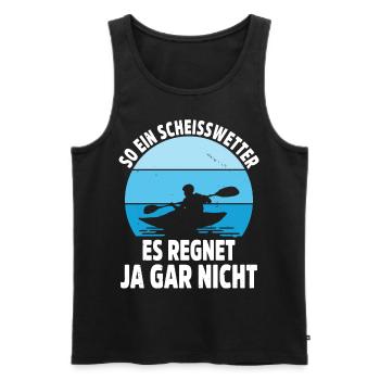 Kajak Geschenkidee Kanu Paddeln Kajakfahren - Männer Premium Bio Tank Top - Schwarz - Vorne - Michal (187cm)