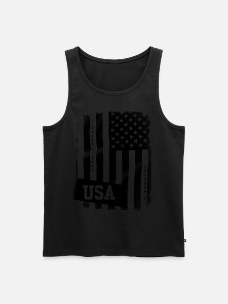 US-Flagge - Männer Premium Bio Tank Top - Schwarz