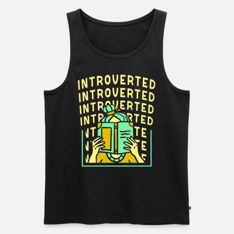 Introverted Introverted Sarcasm Shy - Men's Premium Organic Tank Top - black