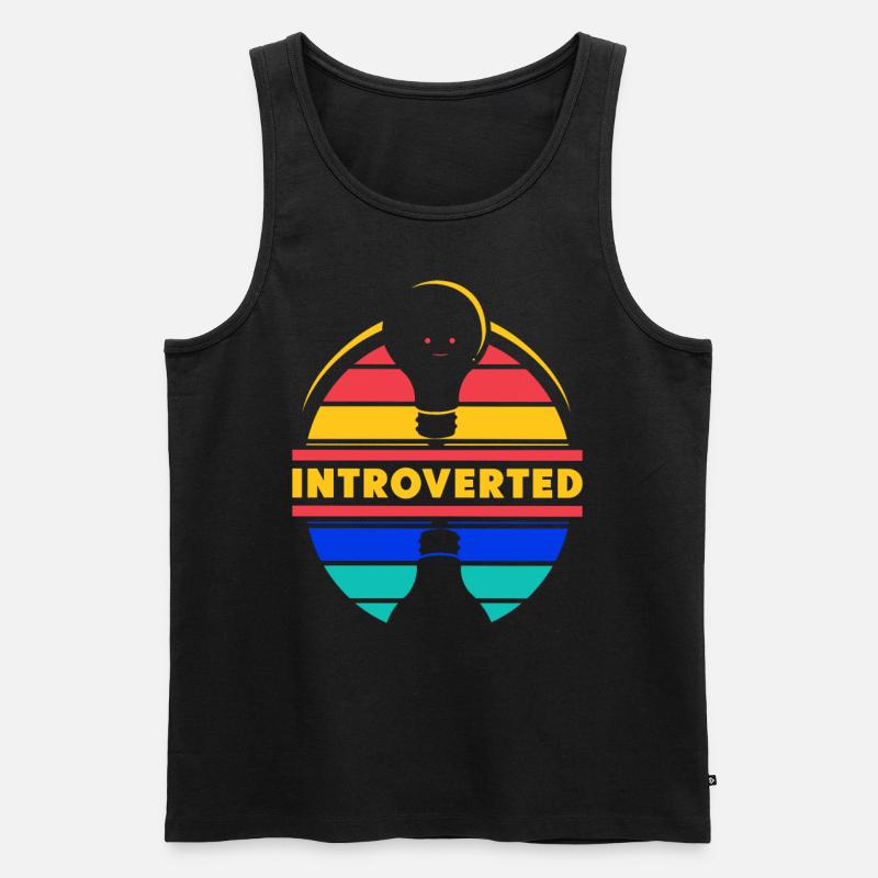 Introvertiert Introvertierter Sarkasmus Schüchtern - Männer Premium Bio Tank Top - Schwarz
