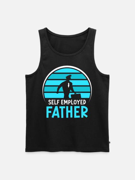 Self-employed father Freelancer Self-employed - Men's Premium Organic Tank Top - black