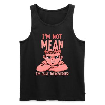 I'm not evil I'm just an introvert - Men's Premium Organic Tank Top - black - Front - AI Model Male 178 light (178cm)