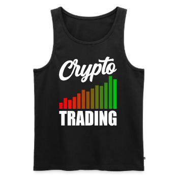 Crypto Trading Traders Trade Crypto Trading - Men's Premium Organic Tank Top - black - Front - AI Model Male 178 light (178cm)