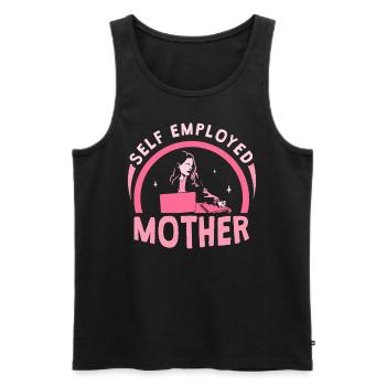 Self-employed mother Self-employed freelancer - Men's Premium Organic Tank Top - black - Front - AI Model Male 178 light (178cm)