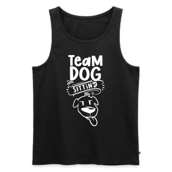 Team Dog Sitting Dog Sitting Dog Sitter Dog - Men's Premium Organic Tank Top - black - Front - Michal (187cm)