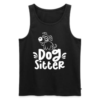 Dog Sitter Dog Sitting Dog Sitting Dog - Débardeur bio Premium Homme - noir - Devant - AI Model Male 178 light (178cm)