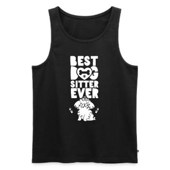 Meilleur Dog Sitter Ever Dog Dog Sitting - Débardeur bio Premium Homme - noir - Devant - AI Model Male 178 light (178cm)