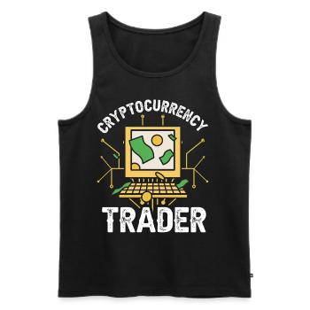 Cryptocurrency Trader Crypto Trader Crypto - Men's Premium Organic Tank Top - black - Front - AI Model Male 178 light (178cm)