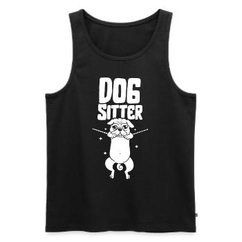 Dog Sitter Dog Dog Sitting Dog Sitting - Débardeur bio Premium Homme - noir - Devant - AI Model Male 178 light (178cm)