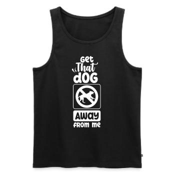 Take the dog away from me cat lover cat - Men's Premium Organic Tank Top - black - Front - AI Model Male 178 light (178cm)
