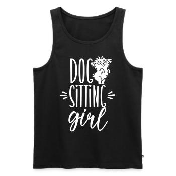 Dog Sitter Fille Dog Sitting - Débardeur bio Premium Homme - noir - Devant - AI Model Male 178 light (178cm)
