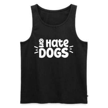 I Hate Dogs Lovers Cat Pet Cats - Men's Premium Organic Tank Top - black - Front - AI Model Male 178 light (178cm)