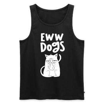 Igitt Dogs Cats Pet Lovers Cat Cute - Men's Premium Organic Tank Top - black - Front - AI Model Male 178 light (178cm)