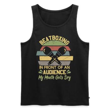 Beatboxing In Front Of An Audience - Men's Premium Organic Tank Top - black - Front - Michal (187cm)