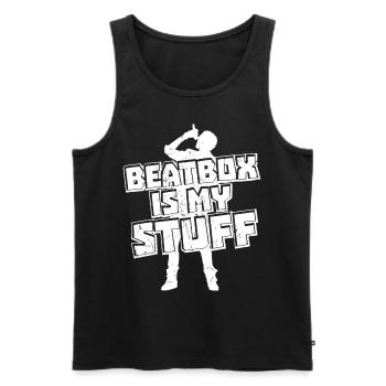 Beatbox Is My Stuff - Men's Premium Organic Tank Top - black - Front - Michal (187cm)