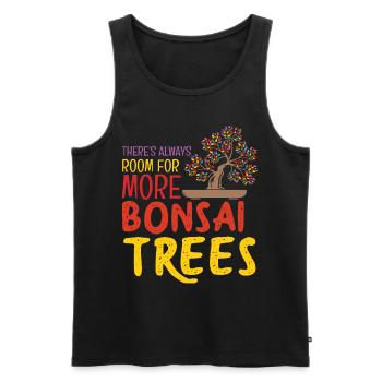 Always Room For More Bonsai Trees - Men's Premium Organic Tank Top - black - Front - AI Model Male 178 light (178cm)