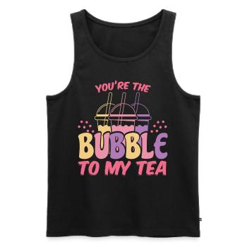 Youre The Bubble To My Tea Boba Tea - Men's Premium Organic Tank Top - black - Front - Michal (187cm)