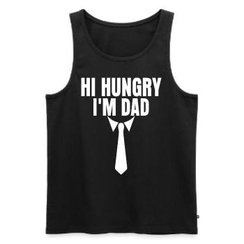 Hallo Hungrig Ich Bin Papa Vater Tag Vater Papi - Männer Premium Bio Tank Top - Schwarz - Vorne - Michal (187cm)