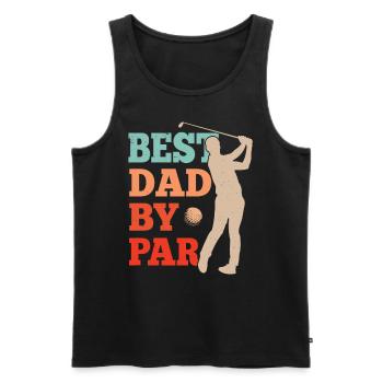 Meilleur père après par golf golfeur Papa Papa - Débardeur bio Premium Homme - noir - Devant - Michal (187cm)