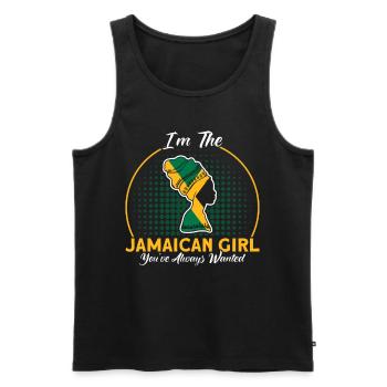 Jamaica Jamaican Flag Gift - Men's Premium Organic Tank Top - black - Front - Michal (187cm)