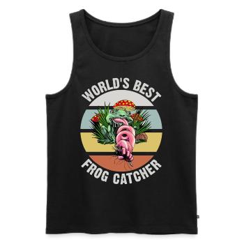 Der Beste Frosch Fänger der Welt Frosch fängt - Männer Premium Bio Tank Top - Schwarz - Vorne - AI Model Male 178 light (178cm)
