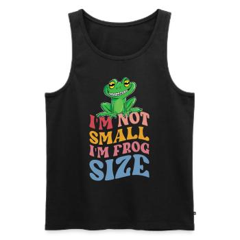 Ich bin nicht klein, ich bin grösser als ein - Männer Premium Bio Tank Top - Schwarz - Vorne - AI Model Male 178 light (178cm)