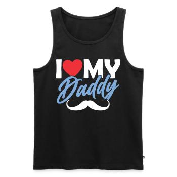 I love My Daddy Daddy Father Papa Father Day - Men's Premium Organic Tank Top - black - Front - Michal (187cm)