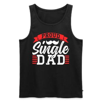 Proud Single Parent Single Parent Single Parent - Men's Premium Organic Tank Top - black - Front - AI Model Male 178 light (178cm)