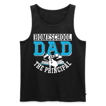 Homeschool Papa Alias Directeur Homeschooling Père - Débardeur bio Premium Homme - noir - Devant - Michal (187cm)