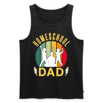 Homeschool Papa Homeschooling Vater Vatertag - Männer Premium Bio Tank Top - Schwarz - Vorne - Michal (187cm)