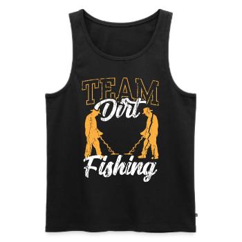 Équipe Dirt Fishing Détection de métaux Détection de métaux - Débardeur bio Premium Homme - noir - Devant - Michal (187cm)