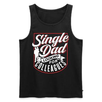 Single Parent Father Single Parent Papa Papi - Men's Premium Organic Tank Top - black - Front - AI Model Male 178 light (178cm)