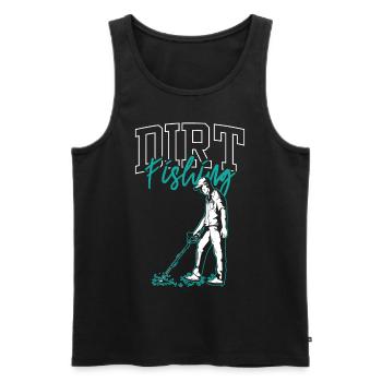 Dirt Fishing Metal Detection Metal Detecting - Men's Premium Organic Tank Top - black - Front - AI Model Male 178 light (178cm)