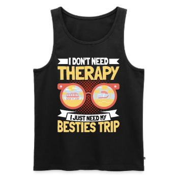 Besties Trip Urlaubsreise Urlaub Geschenk - Männer Premium Bio Tank Top - Schwarz - Vorne - Michal (187cm)