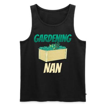Gartenarbeit Großmutter Garten Oma Gärtnerin - Männer Premium Bio Tank Top - Schwarz - Vorne - AI Model Male 178 light (178cm)