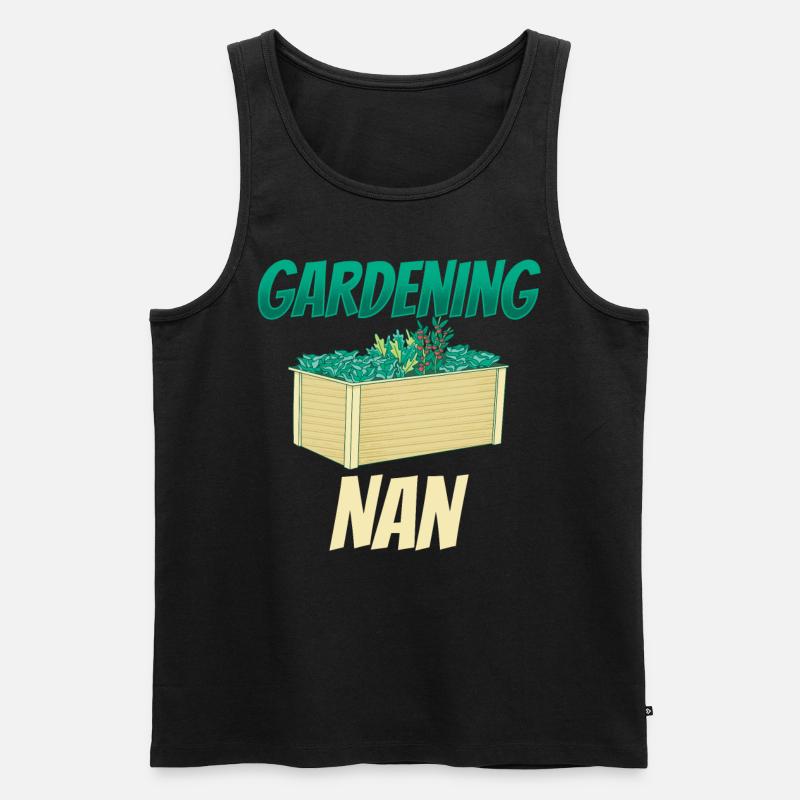 Gartenarbeit Großmutter Garten Oma Gärtnerin - Männer Premium Bio Tank Top - Schwarz