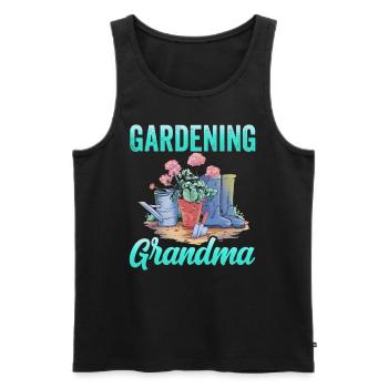 Gartenarbeit Oma Gärtnerin Garten Großmutter - Männer Premium Bio Tank Top - Schwarz - Vorne - AI Model Male 178 light (178cm)