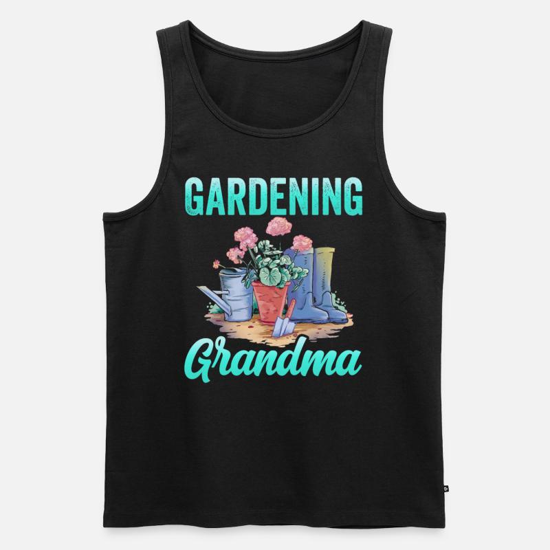 Gartenarbeit Oma Gärtnerin Garten Großmutter - Männer Premium Bio Tank Top - Schwarz