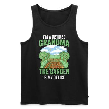 Ich Bin Eine Großmutter Im Ruhestand Garten Oma - Männer Premium Bio Tank Top - Schwarz - Vorne - AI Model Male 178 light (178cm)