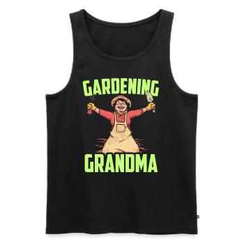 Gartenarbeit Oma Gärtnerin Garten Großmutter - Männer Premium Bio Tank Top - Schwarz - Vorne - AI Model Male 178 light (178cm)