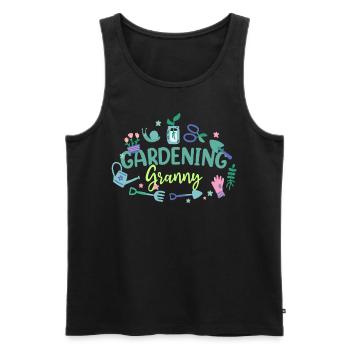 Gartenarbeit Oma Gärtnerin Garten Großmutter - Männer Premium Bio Tank Top - Schwarz - Vorne - AI Model Male 178 light (178cm)