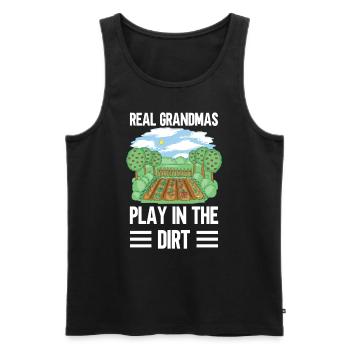 Echte Omas Spielen Im Dreck Oma Großmutter - Männer Premium Bio Tank Top - Schwarz - Vorne - Michal (187cm)