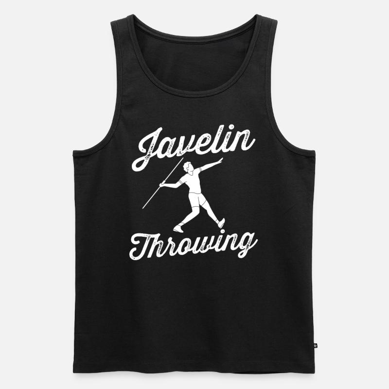 Speerwerfen Speerwerfer Speerwurf Speer - Männer Premium Bio Tank Top - Schwarz