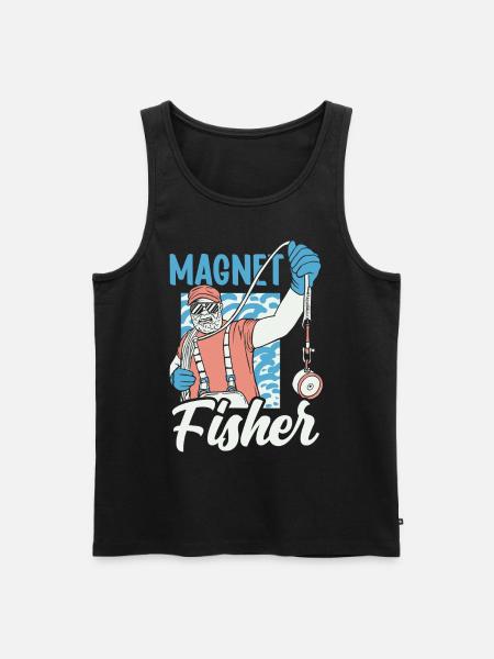 Magnetfischer Magnet Magnetfischen - Männer Premium Bio Tank Top - Schwarz