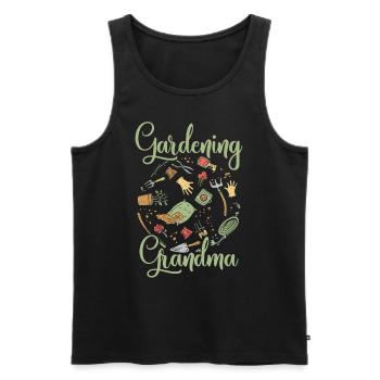 Gartenarbeit Oma Großmutter Gärtnerin Garten - Männer Premium Bio Tank Top - Schwarz - Vorne - AI Model Male 178 light (178cm)