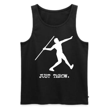 Simply throw javelin throw javelin thrower javelin throw - Men's Premium Organic Tank Top - black - Front - AI Model Male 178 light (178cm)