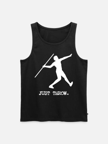 Einfach Werfen Speerwerfen Speerwerfer Speerwurf - Männer Premium Bio Tank Top - Schwarz