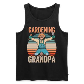 Jardinage Grand-père Jardinier Grand-père Jardin - Débardeur bio Premium Homme - noir - Devant - Michal (187cm)