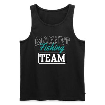 Magnet Fishing Team Magnetic Fishing Magnetic Fisherman - Men's Premium Organic Tank Top - black - Front - Michal (187cm)